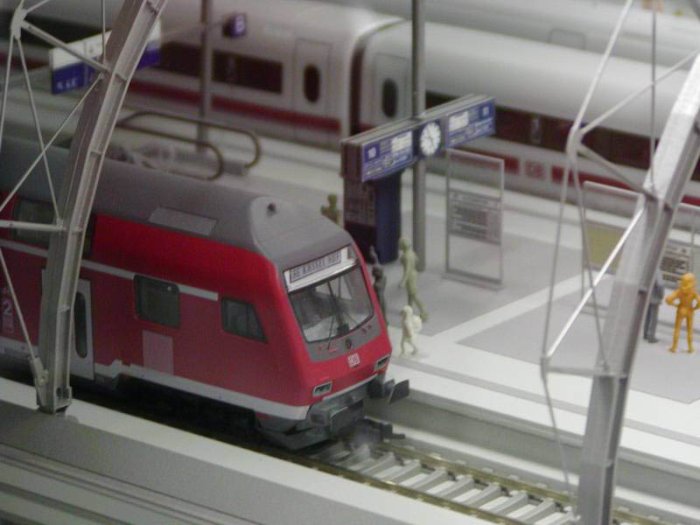Bild: Blick auf das Modell des neuen Lehrter Bahnhof.