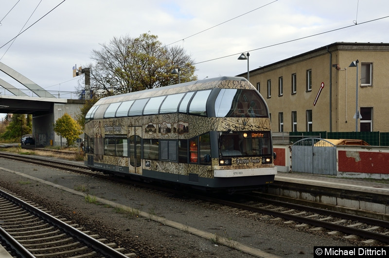 Bild: 670 003 in Dessau Hauptbahnhof.