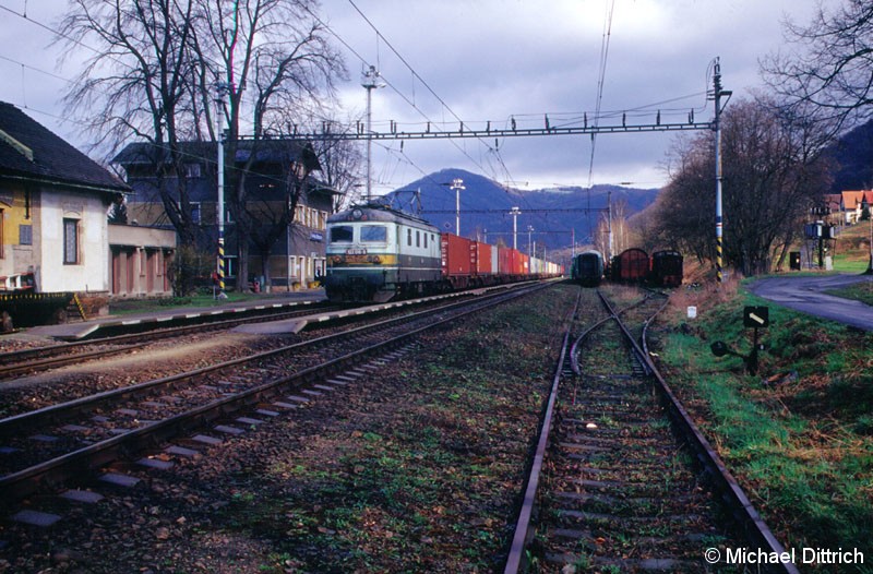 Bild: 122 016 mit Güterzug in Velke Brezno.