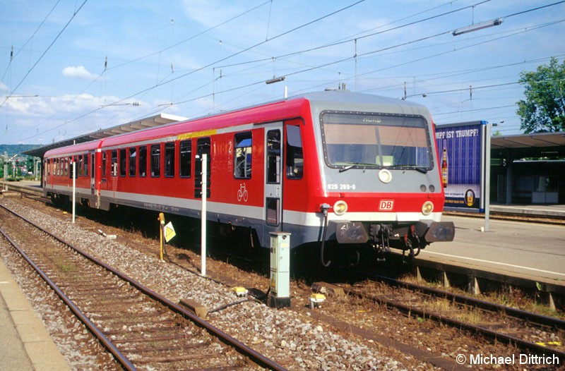 Bild: Von Villingen (Schwarzwald) nach Horb will der 628/928 269 fahren.