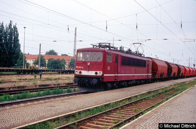 Bild: Völlig überraschend traf die 155 231 in Wittenberge ein.