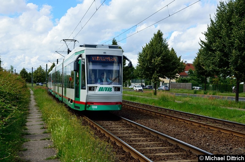 Bild: 1308 + 2208 als Linie 41 zwischen den Haltestellen Rennetal und Albert-Vater-Str.