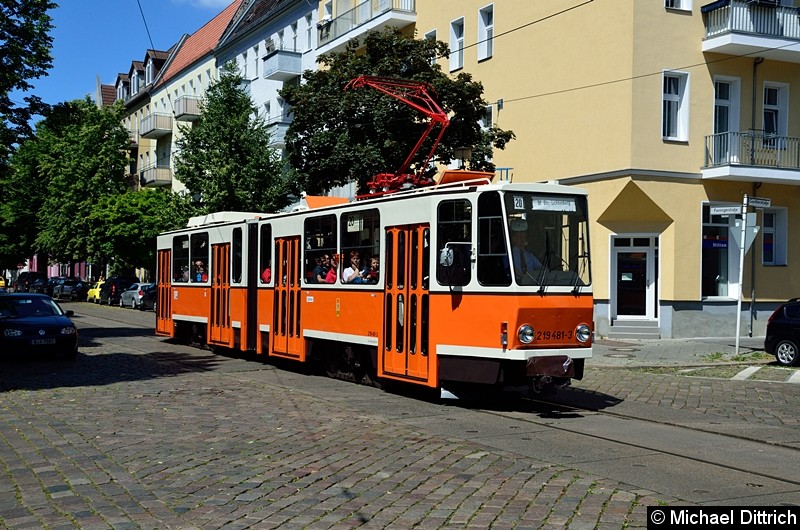 219 481-3 in der Fanninger Str. Ecke Guntherstr.