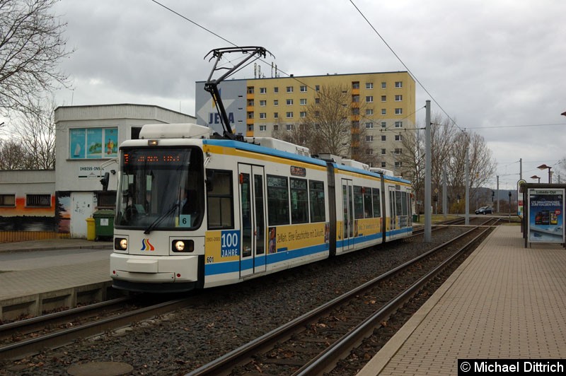 Bild: Wagen 601 als Linie 3 in Lobeda-Ost.