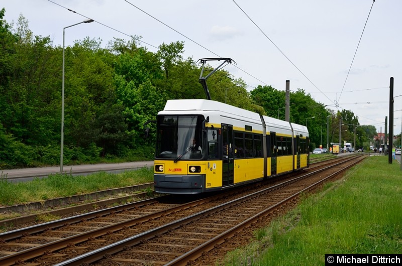 Bild: 2018 als Linie 21 zwischen den Haltestellen Hegemeisterweg und Volkspark Wuhlheide.
