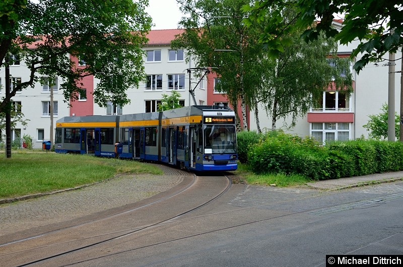 Bild: 1150 als Linie 9 in Markkleeberg West