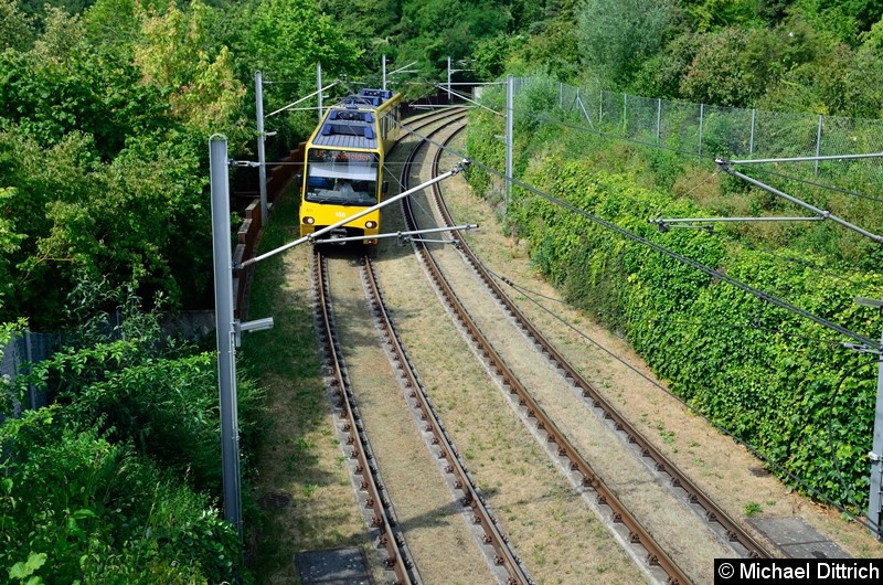 Bild: 4211 als Linie U5 zwischen den Haltestellen Killesberg und Eckartshaldenweg.
