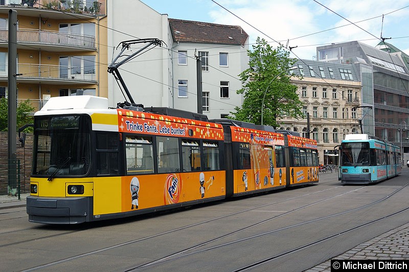 Bild: 1027 als Linie M5 in der Großen Präsidentenstraße.