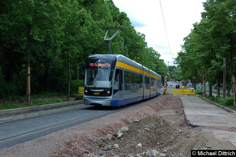 Bild: 1225 als Linie 11 in der Bornaische Str. zwischen den Haltestellen Raschwitzer Str. und S Connewitz.