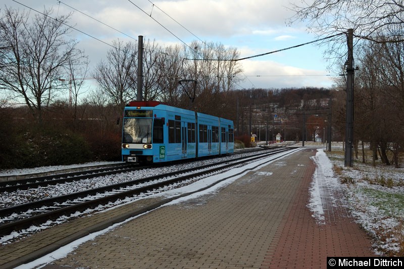 Bild: MGT6D 604 als Linie 5 zwischen den Haltestellen Zoopark und Roter Berg.