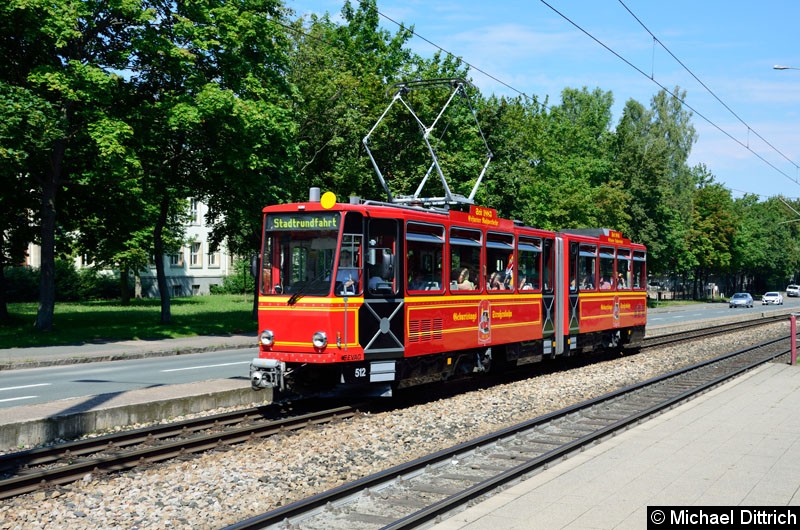 Bild: KT4D 512 als Stadtrundfahrt in Höhe der Haltestelle Universität.