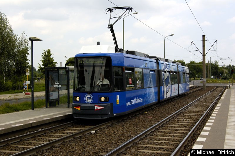Bild: 1091 als Linie M17 an der Haltestelle Welsestraße.