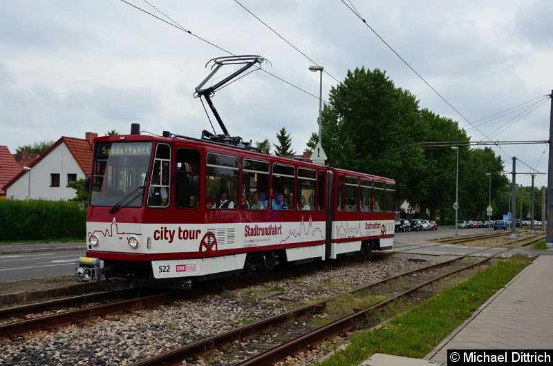 Bild: Auf der Betriebsstrecke in der Marie-Elise-Kayser-Str.