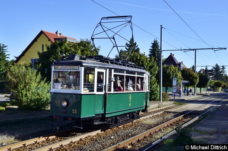 Bild: Wagen 23 an der Haltestelle Wagenhalle.