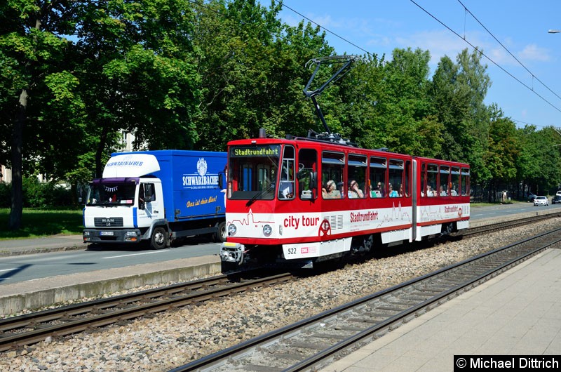 Bild: KT4D 522 als Stadtrundfahrt in Höhe der Haltestelle Universität.