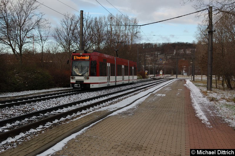 Bild: MGT6D 603 als Linie 5 zwischen den Haltestellen Zoopark und Roter Berg.