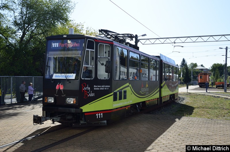 Bild: Partytram auf dem Betriebshof.