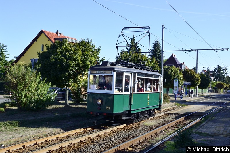 Bild: Wagen 23 an der Haltestelle Wagenhalle.